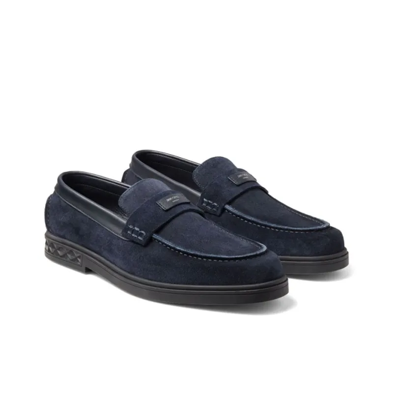 Jimmy Choo Josh Loafers Men's Marine Blue-1