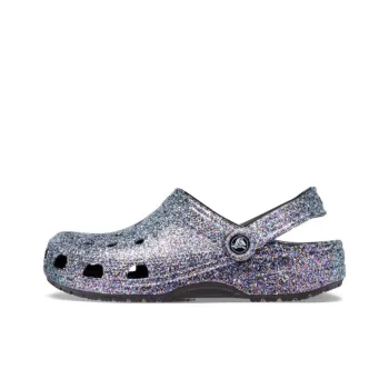Crocs Classic Glitter Clogs 'Silver Multi'