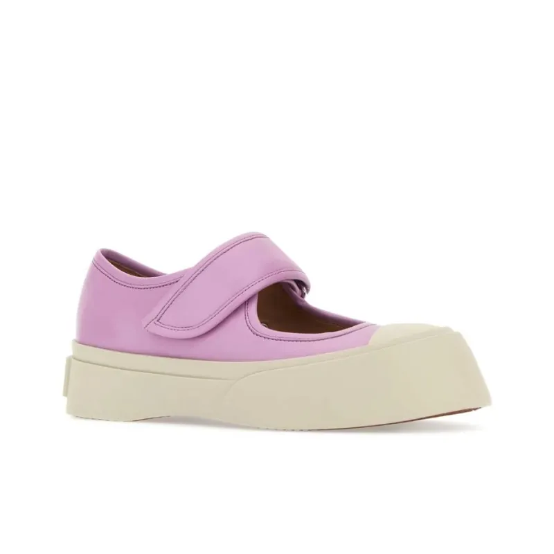 MARNI Pablo Leather Mary Jane Sneakers-2