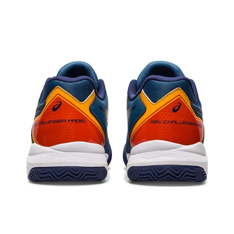 Asics Gel Challenger 13 Abrasion Resistant Breathable Low Top Tennis Shoes Blue Yellow-5