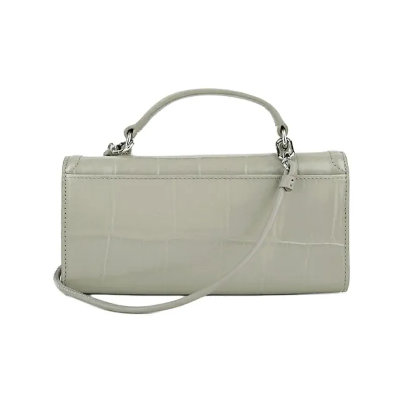 Furla Villa Leather Crossbody One Shoulder Wallet Mini Women's Gray-1