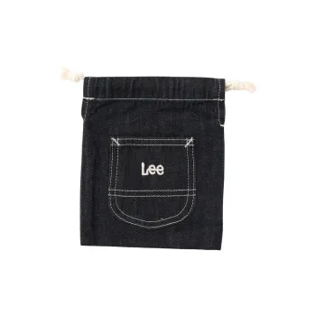 Lee Cotton Drawstring Bag Coin Purse Small Size Women's Indigo