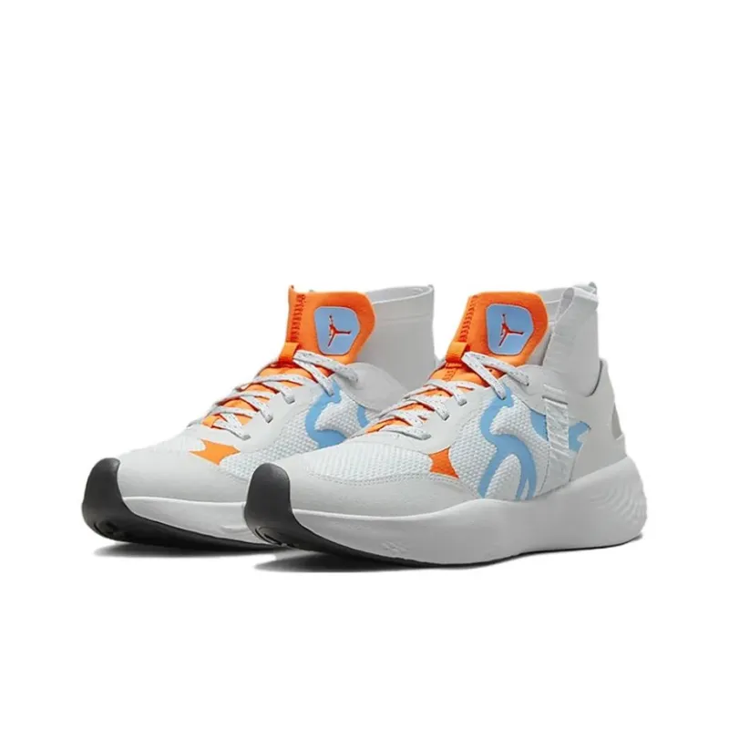 Jordan Delta 3 Mid Pure Platinum Chambray Total Orange-2