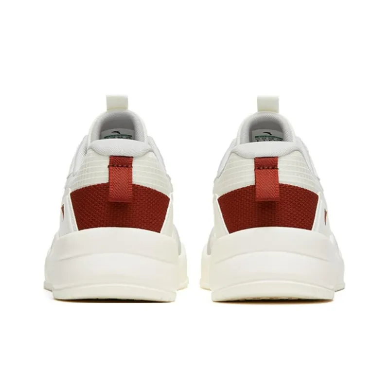 Anta Rubber Bullet Slip Resistant, Abrasion Resistant, Lightweight Low Top Skateboard Shoes Men's White Gray Red-3