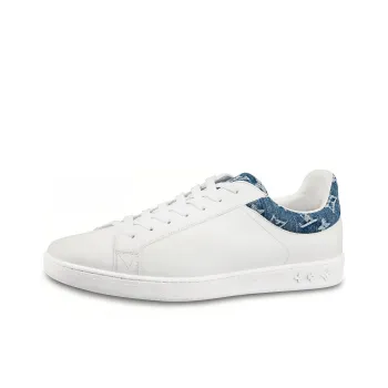 LOUIS VUITTON Lv Luxembourg Sneakers 'White With Blue Denim Monogram Top'