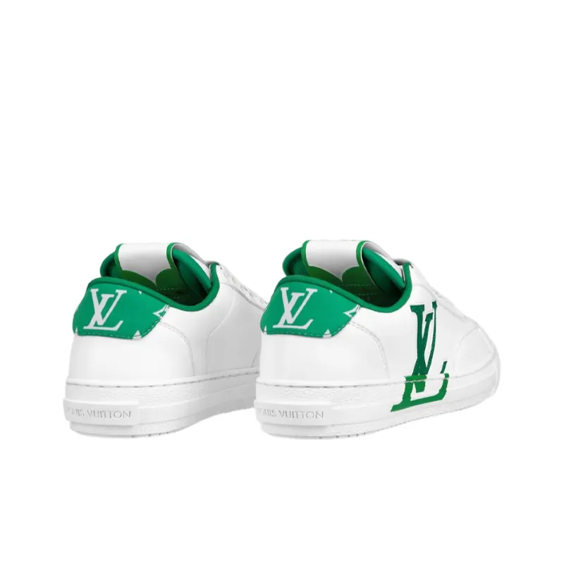 LOUIS VUITTON Charlie Low Top Stylish Skateboarding Shoes Men's White Green-3