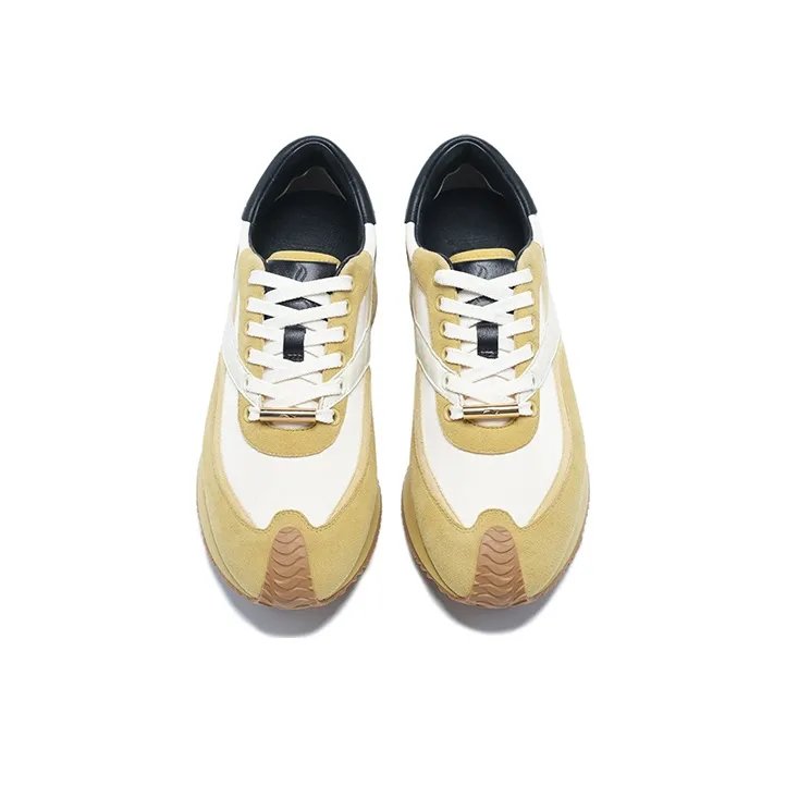 LI NING 1990 Zhengrong Anti Slip Wear Resistant Low Top Sports Casual Shoes Women's Yellow White Black-2