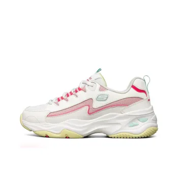 Skechers D'Lites 4.0 Chunky Sneakers Women's Low Top White/Pink/Yellow