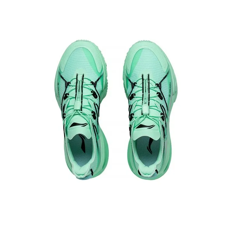 LiNing Yijie Durable Breathable Low Top Running Shoes Men's Aqua Green-2