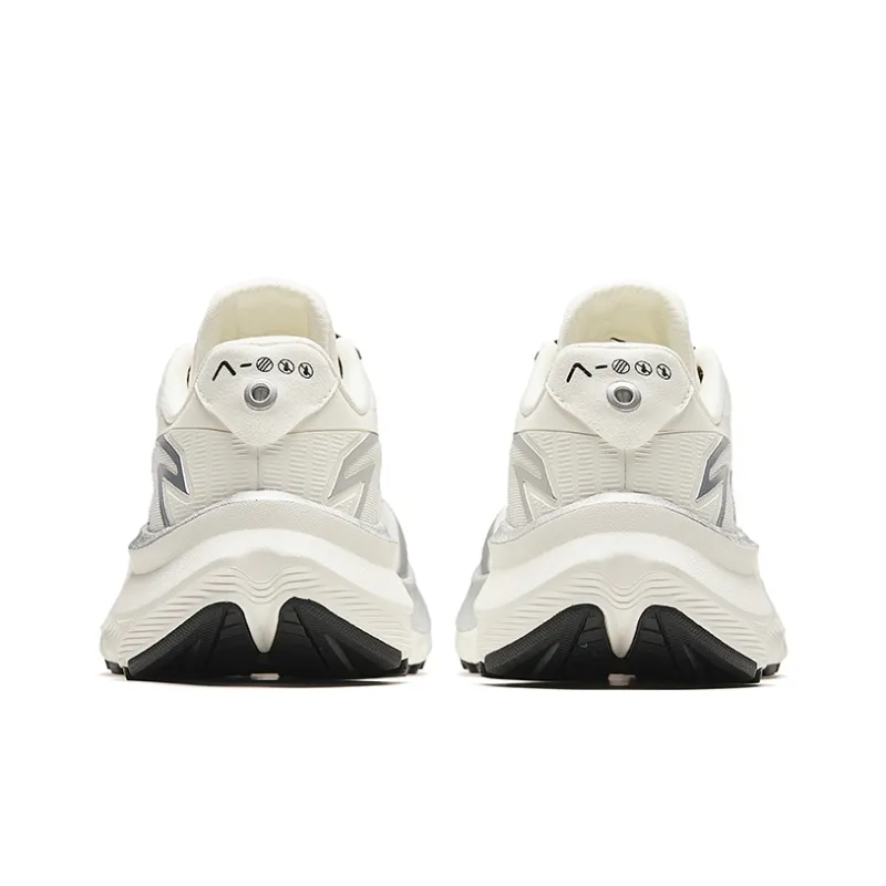 Anta Abrasion Resistant Low Top Trail Running Shoes Women's Ivory White Silver-2