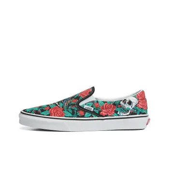 Vans Classic Slip On Rose Skulls