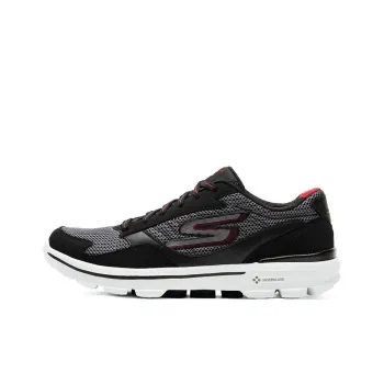Skechers 3 Cushioning Anti-Slip And Wear-Resistant Low-Top Casual Shoes Black Red