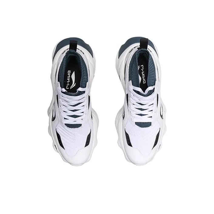 LiNing CF Neon Source, Triceratops High Top Casual Shoes Men's White Green-3