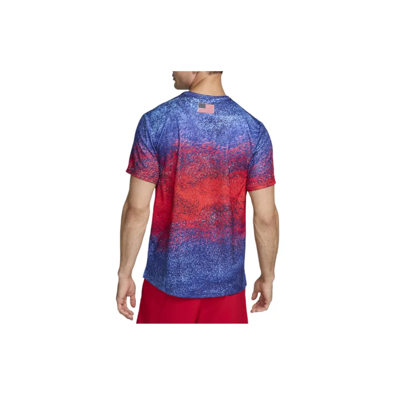 Nike Usa Miler Men's Nike Dri FIT Short Sleeve Running Top-1