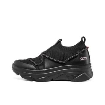 Skechers Bob's Lazy Shoes Anti Slip Wear Resistant Low Top Casual Shoes Women's Black