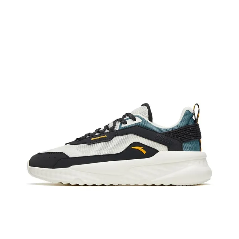 Anta Unruly Series Anti-Slip Wear-Resistant Low-Top Sports Casual Shoes Men's White Gray Blue-0