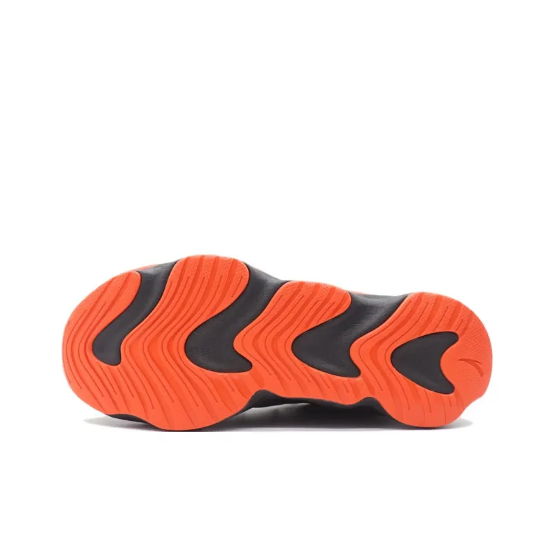 Anta Running Collection Cushioning Anti Slip And Wear Resistant Low Top Running Shoes Men's Black Orange-4