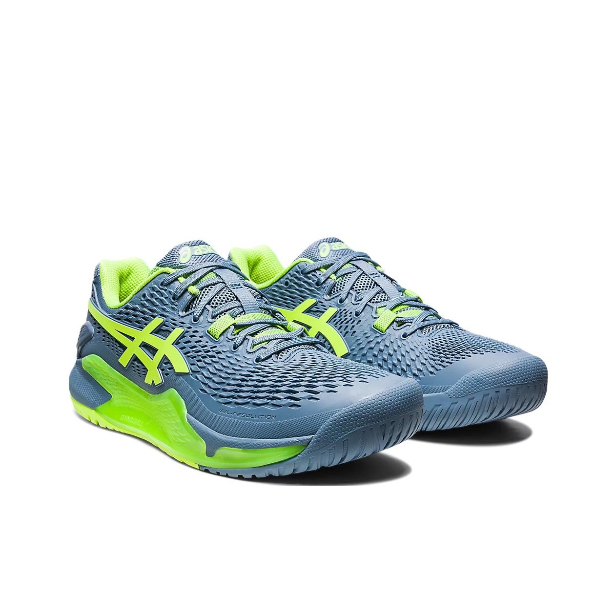 Asics Gel Resolution 9 'Steel Blue Hazard Green' US M 9 - POIZON
