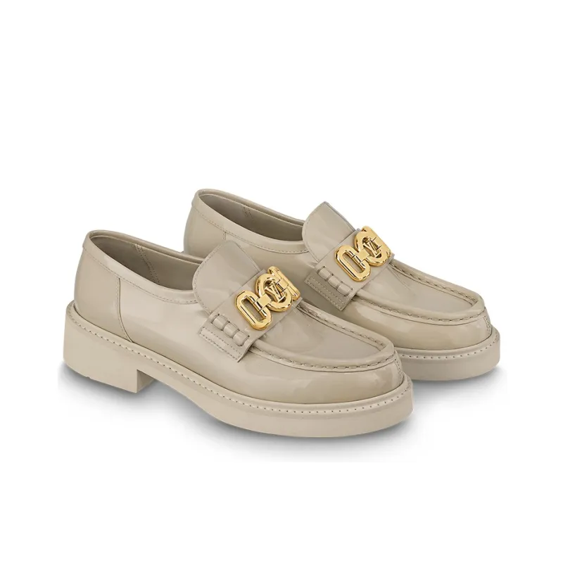 LOUIS VUITTON Lv Academy Loafers 'Beige' Women's-1