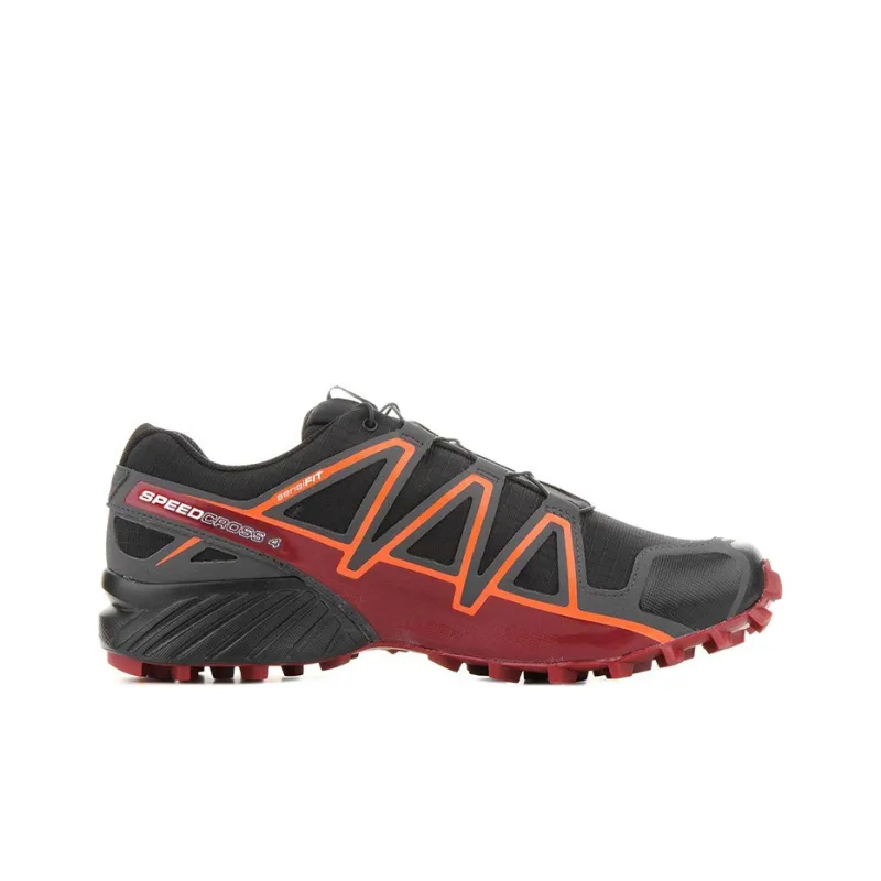 SALOMON Speedcross 4 Outdoor Shoes Men Low-Top Black/Red-1