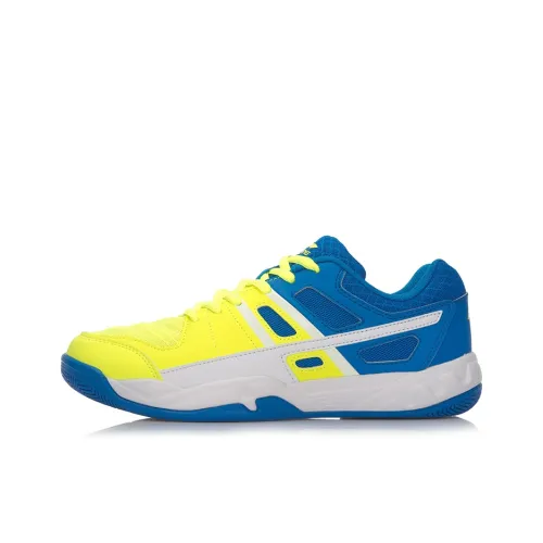 LINING Attack Badminton Shoes Unisex Low-Top Neon Bright Green/Vivid Blue