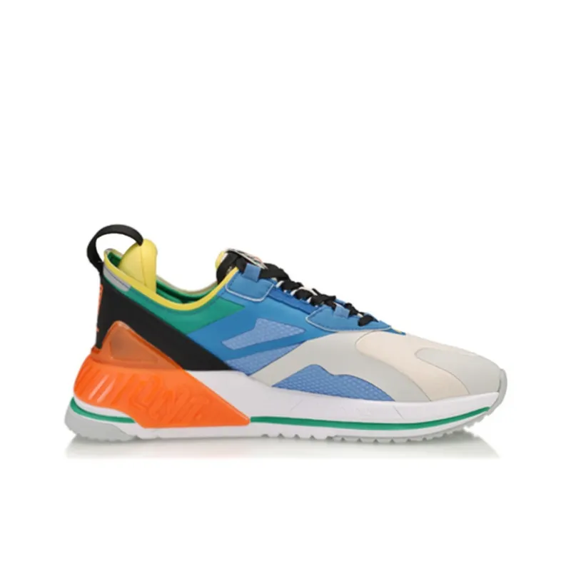 LiNing 001 T2000 Anti Slip And Wear Resistant Lightweight Low Top Sports Casual Shoes Men's Gray Blue Black-1