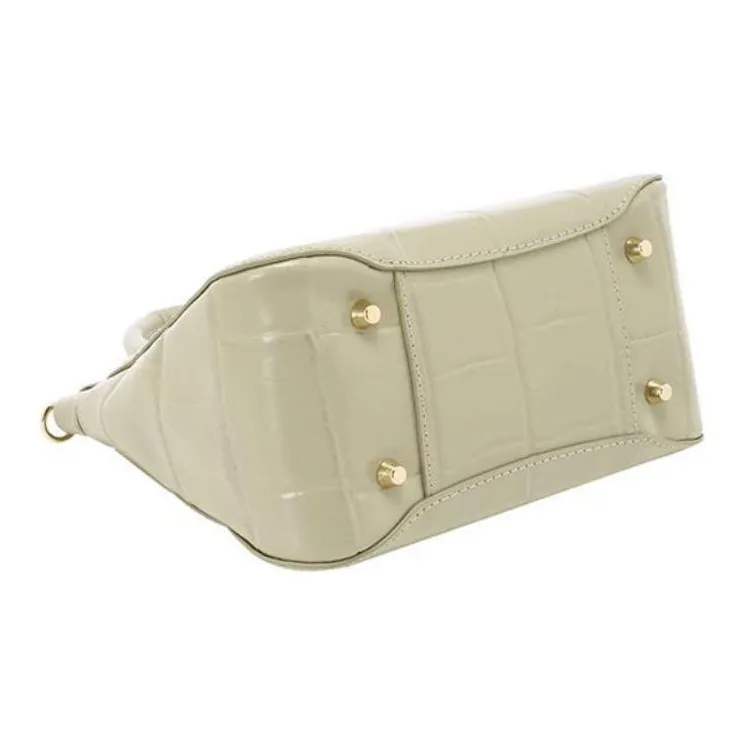 Furla Crocodile Embossed Leather Portable Crossbody Bag Shoulder Bag Mini Women's Green-2