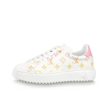 LOUIS VUITTON Time Out Sneakers 'White With Orange Ombre Monogram' Women's