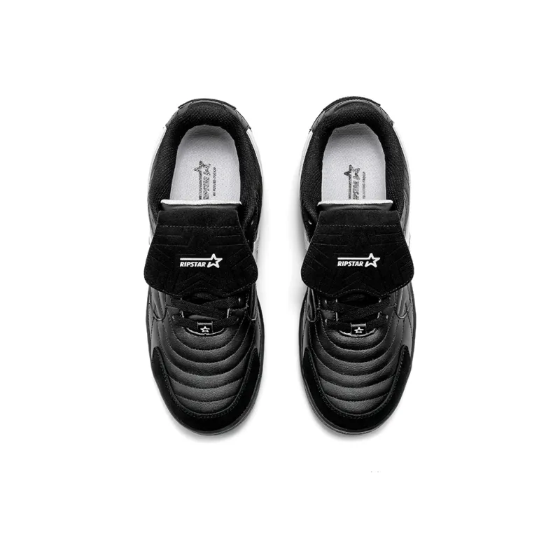 RIPSTAR SOCCER Trainer Abrasion Resistant Slip Resistant Low Top Skateboard Shoes Unisex Black-4