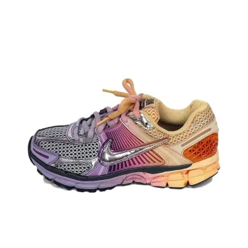 Nike Air Zoom Vomero 5 Slip Resistant Low Top Running Shoes Men's Yellow Pink Purple