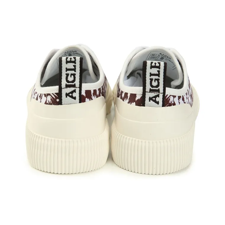 AIGLE Rubber Low-Top Skateboard Shoes Women's Red White-2