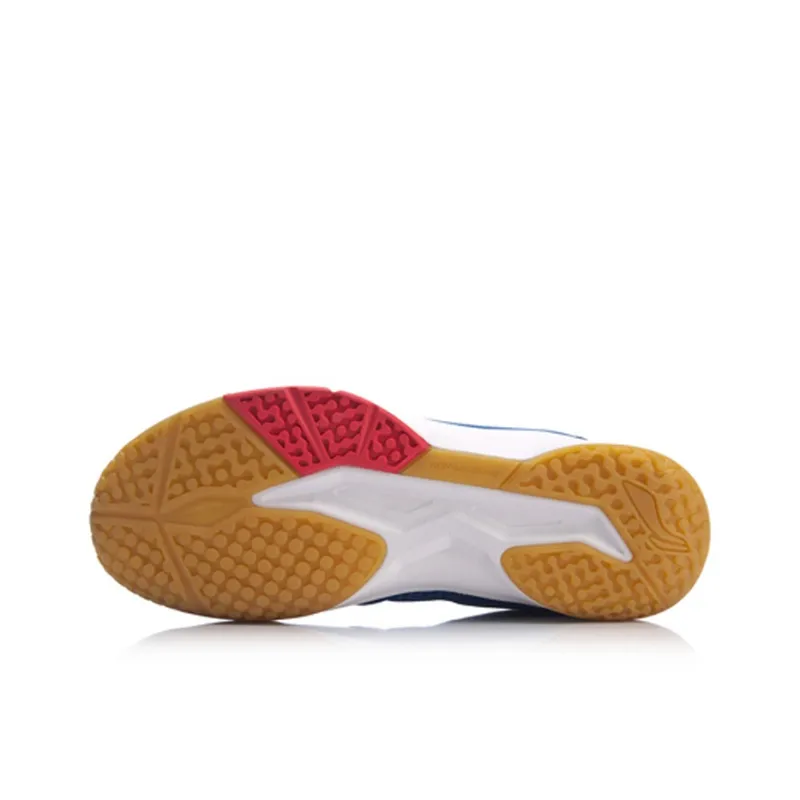 LiNing Swirl V2 Cushioning Lightweight Slip Resistant Low Top Badminton Shoes Unisex Blue-4