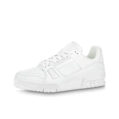 LOUIS VUITTON Trainer Skateboard Shoes Women's Low-Top White