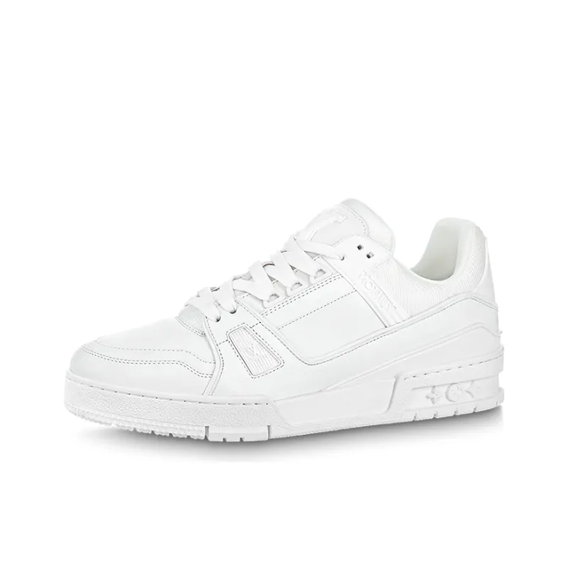 LOUIS VUITTON Trainer Slip Resistant Low Top Skateboard Shoes Women's White-0