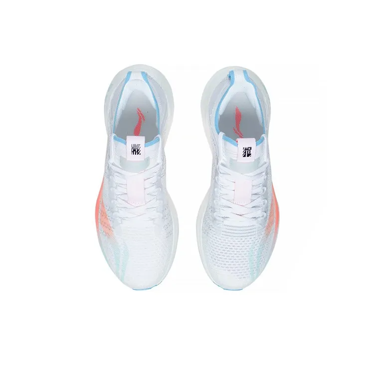 LiNing Jueying Essential Breathable Low Top Running Shoes Women's White Orange Blue-3
