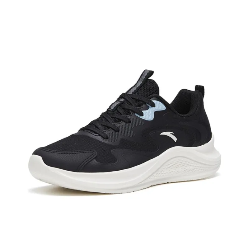 Anta Walk Slip Resistant, Abrasion Resistant, Breathable Low Top Running Shoes Women's Black Blue-1