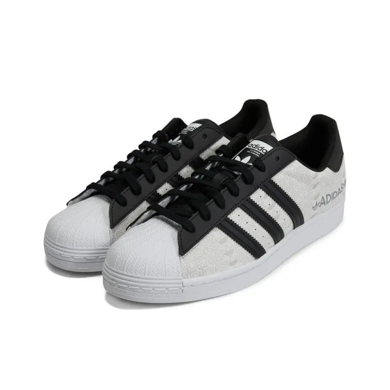 Adidas Superstar 'Reflective Allover Logo White Black'-1