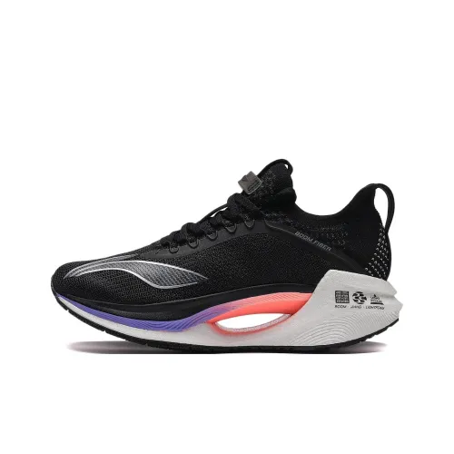 LiNing Jueying Essential Cushioning Anti Slip Wear Resistant Breathability Low Top Running Shoes Women's Black Silver