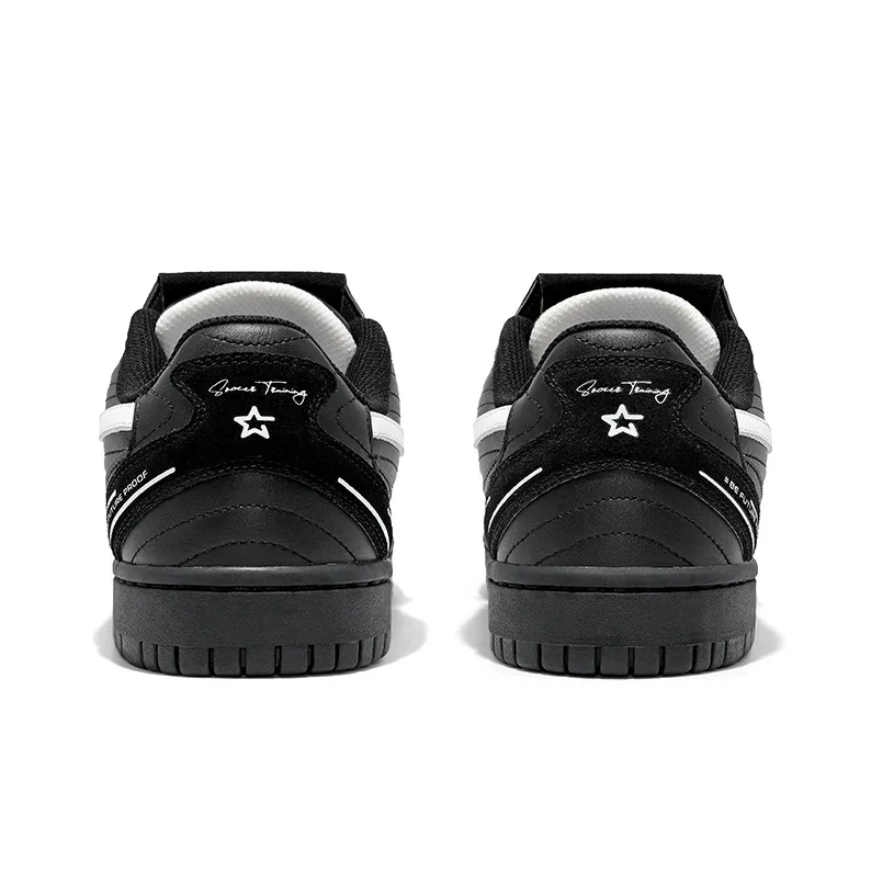 RIPSTAR SOCCER Trainer Abrasion Resistant Slip Resistant Low Top Skateboard Shoes Unisex Black-3