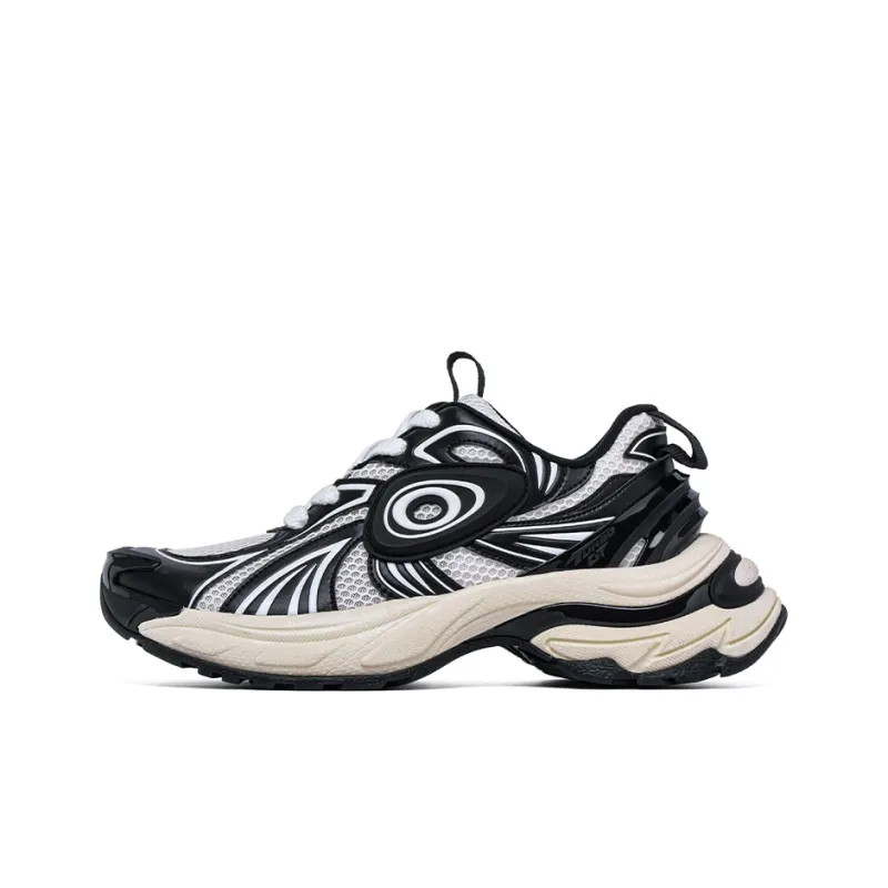 OLD ORDER Turbo GT Low Top Chunky Sneakers Unisex Black White-0