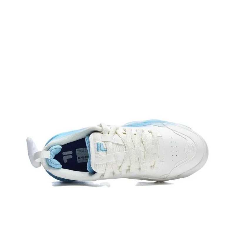 FILA FUSION KICK Wave Bottom Sneakers Skateboard Shoes Men Low Top White Blue-3