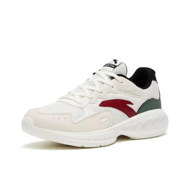 Anta Nebula Cushioning, Slip Resistant, And Abrasion Resistant Low Top Casual Running Shoes Men's White Gray Green-2
