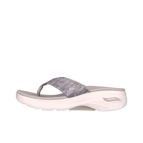 Skechers Max Cushioning Slide Slippers Women's Gray/White