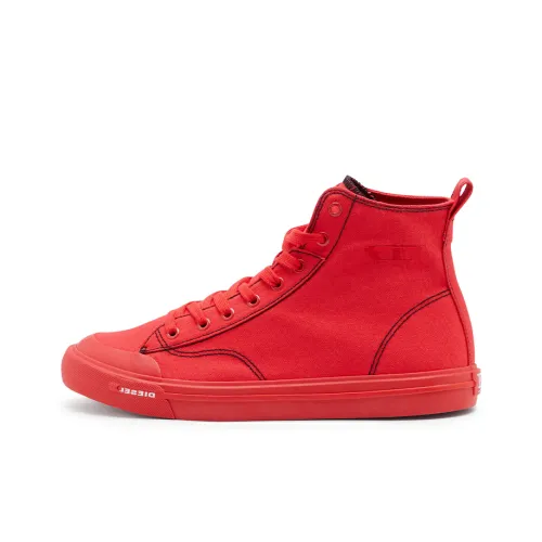 DIESEL S-Athos Skateboard Shoes Men High-Top Red