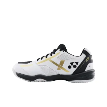 YONEX Badminton Shoes Unisex Low Top White Gold
