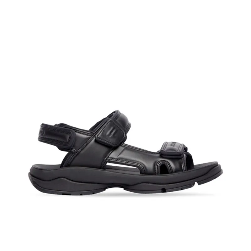 Balenciaga Tourist Sandals 'Black Technical Material'-1