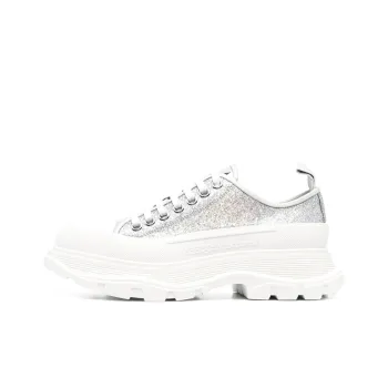 Alexander McQueen Tread Slick Low Top Platform Shoes Women's Silver