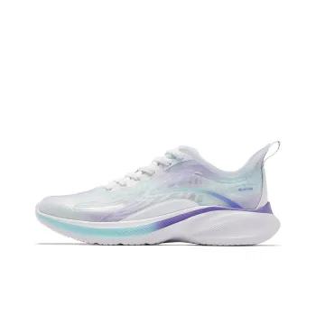 QIAODAN Light Speed 2.0Plus Cushioning Breathable Low Top Sprint Running Shoes Men's White Purple