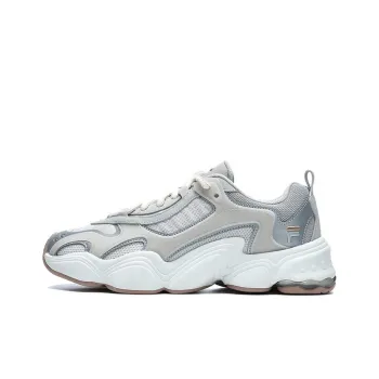 FILA FUSION TENACITY Monster Cushioning Anti Slip And Wear Resistant Low Top Casual Shoes Men's Rain Mist Gray