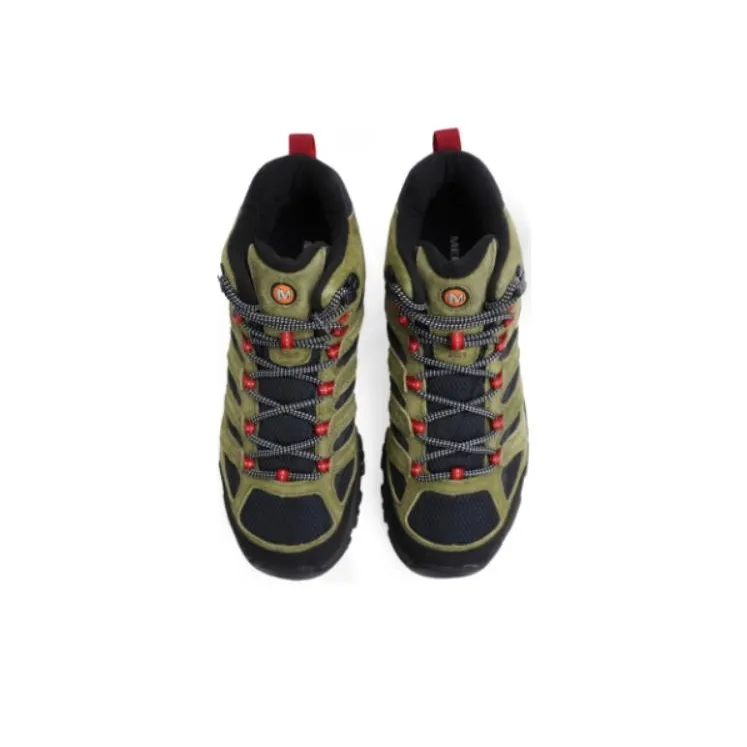 MERRELL MOAB 3 Shock-absorbing And Waterproof High-Top Trekking Shoes Men's Green-3